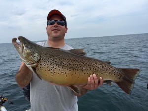 Brown Trout Atlantic Salmon - TK Fishing Charters Lake Ontario Oswego NY